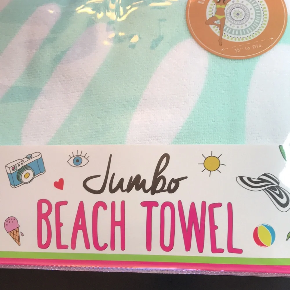 JUMBO round Bohemian beach towel    NWT